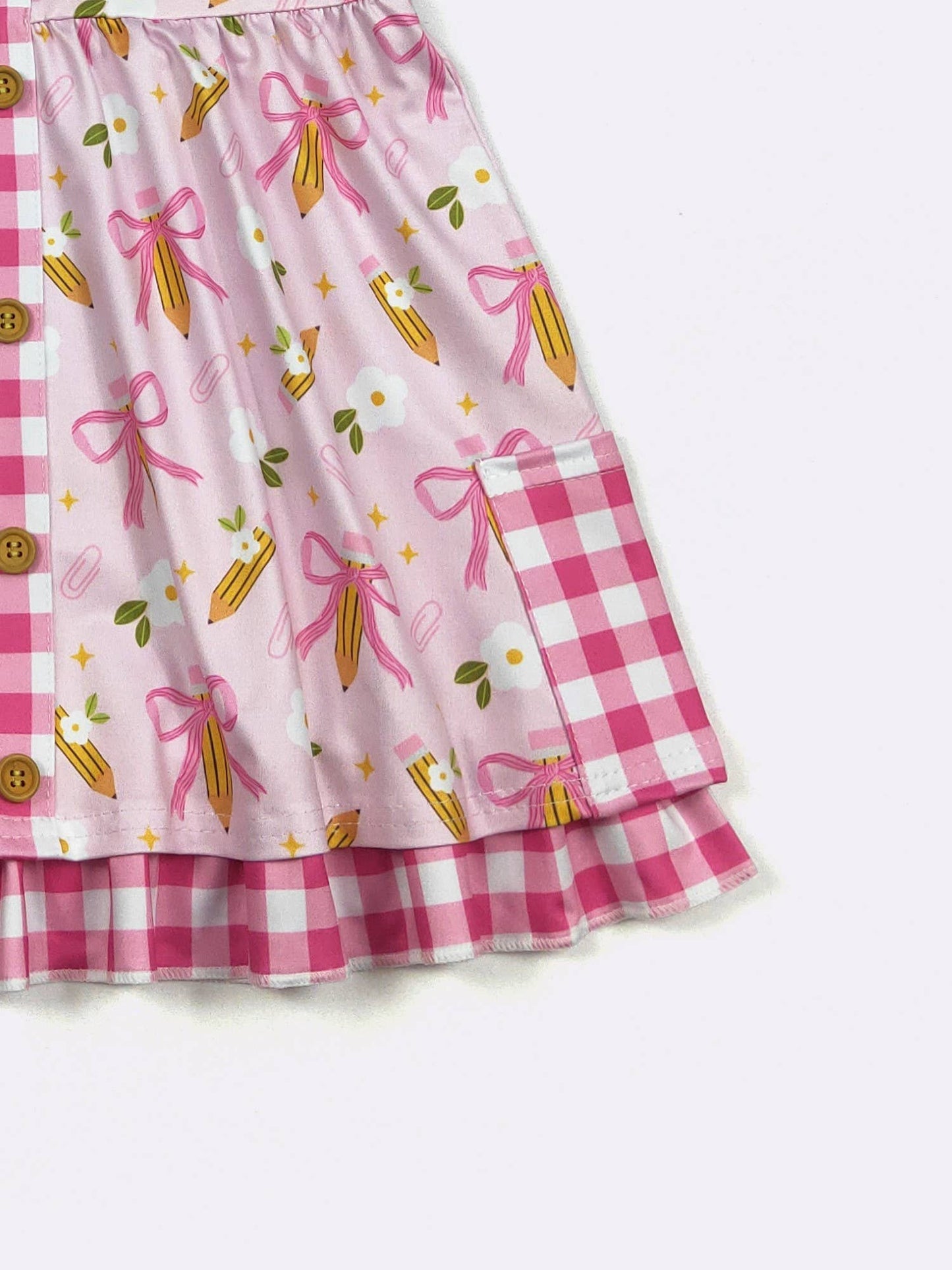 Pink Coquette Pencil Girls Dress