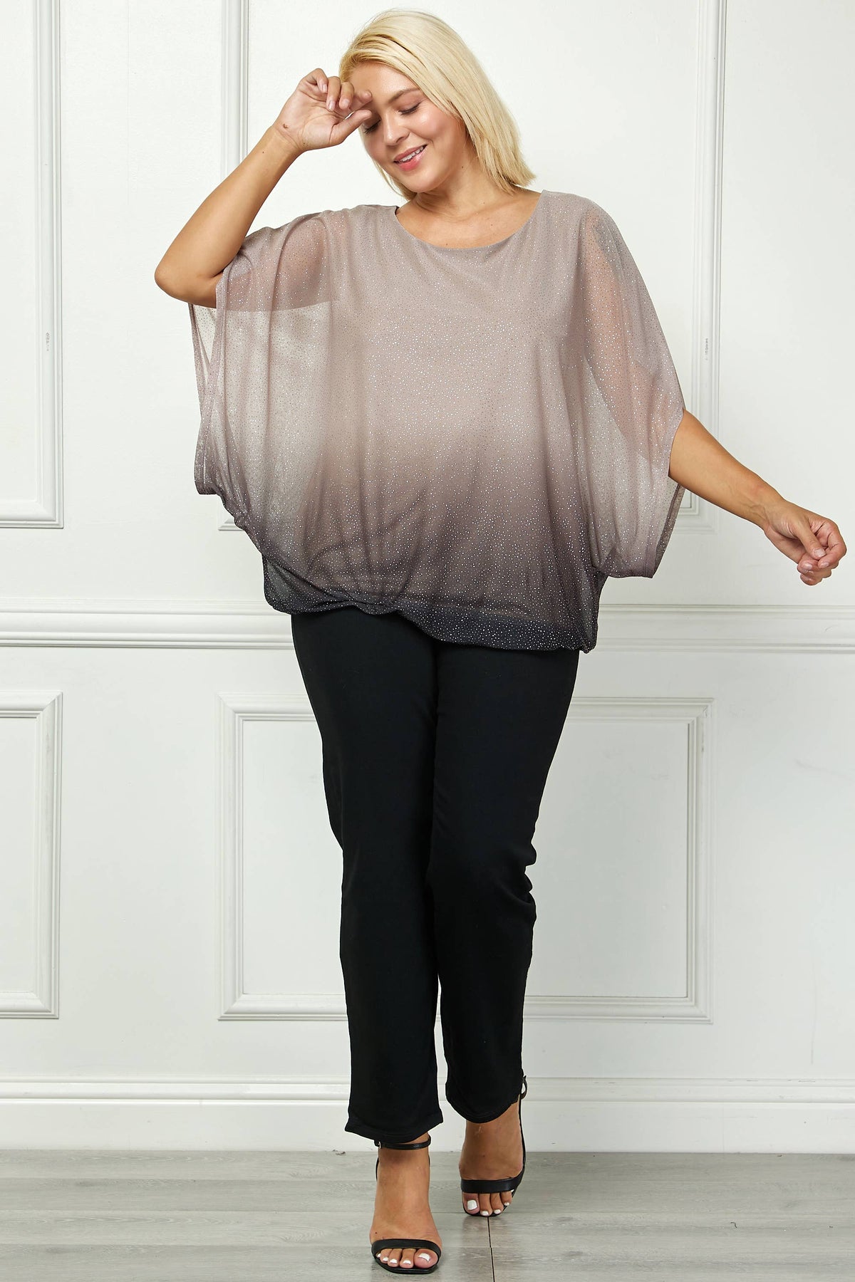 LUMINOUS GRACE DOLMAN BUBBLE BLOUSE