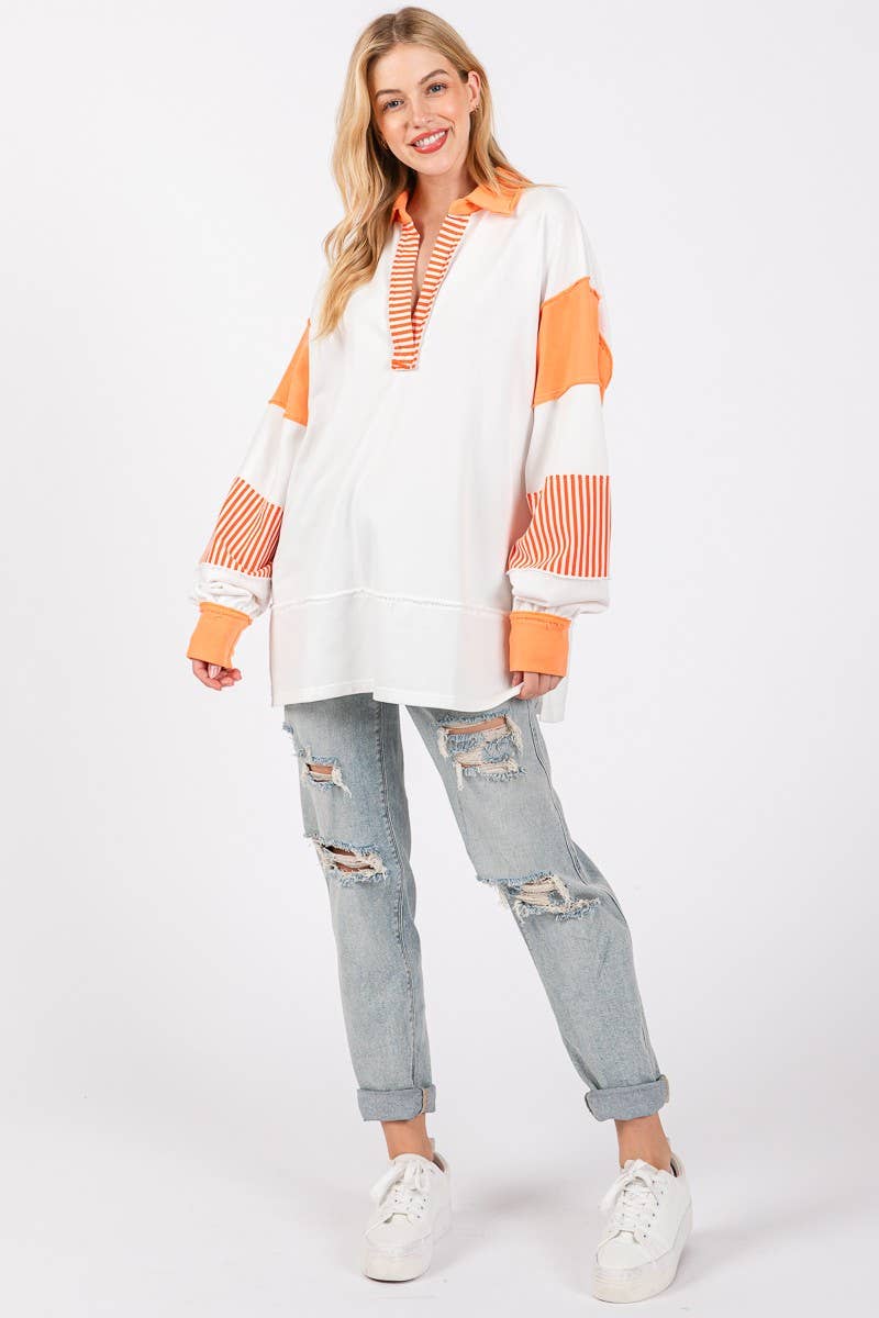 Varsity Stripe Game Day Pullover