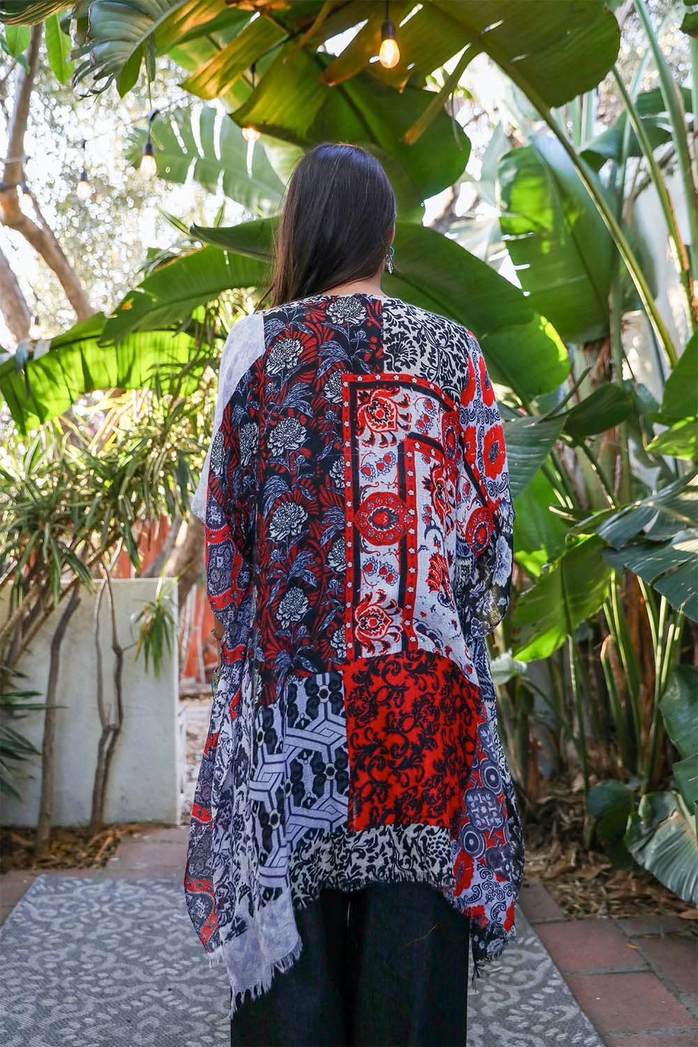 Boho Floral Patchwork Kimono - Flowy Color Statement 😍