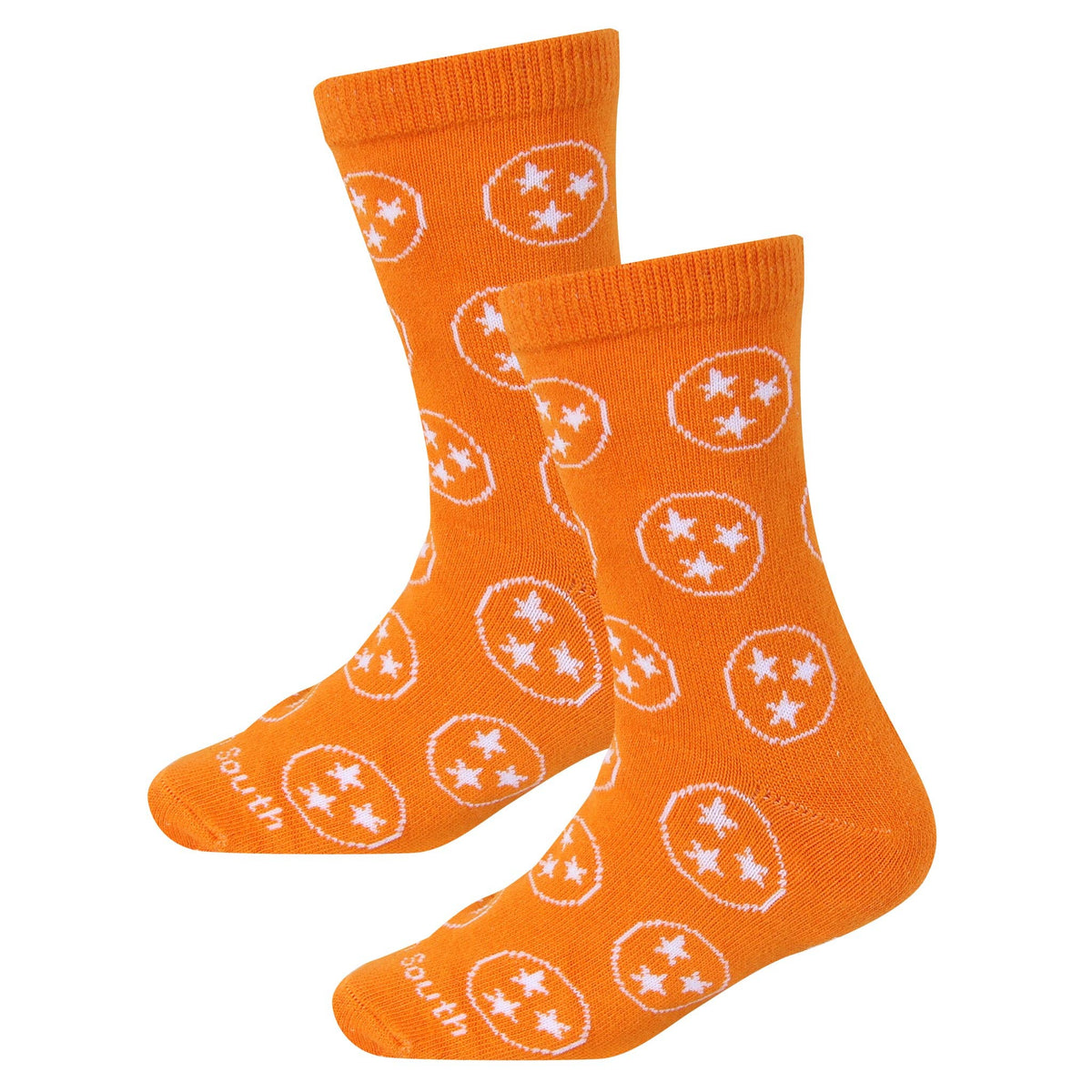 Kids Orange Tri Star Socks
