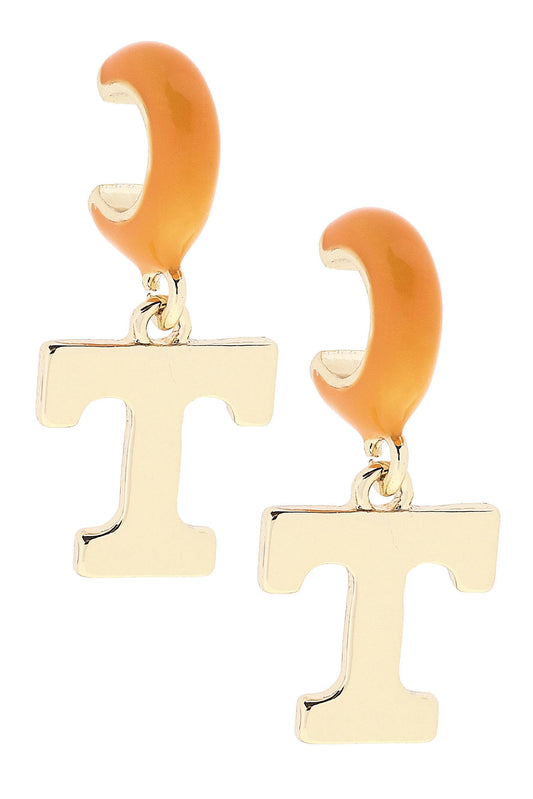 Tennessee Vols Logo Huggie Hoop Earrings