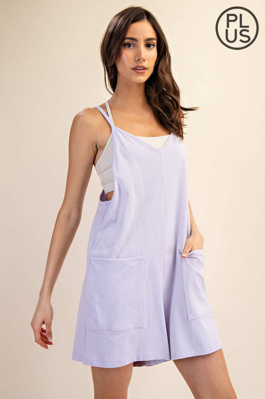PLUS SIZE COTTON LYCRA SLEEVELESS ROMPER