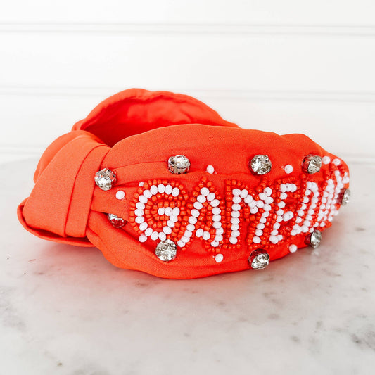 Orange/White Gameday headband