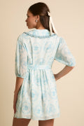 Short Sleeve Mini Dress with Waist Belt