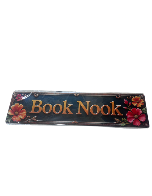 Book Nook Metal Sign