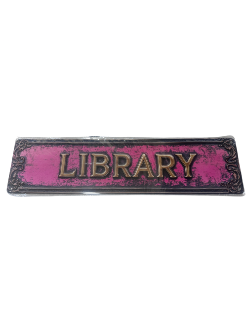 Pink Library Sign