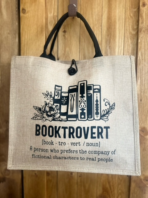 Booktrovert Canvas Tote