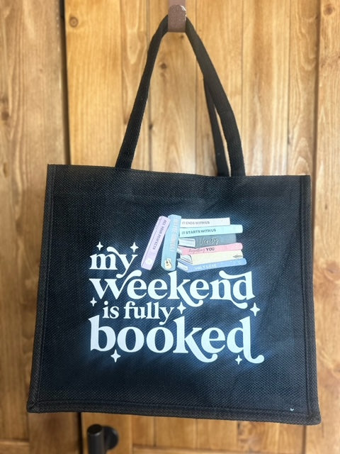 "Weekend Book Lover" Tote Bag