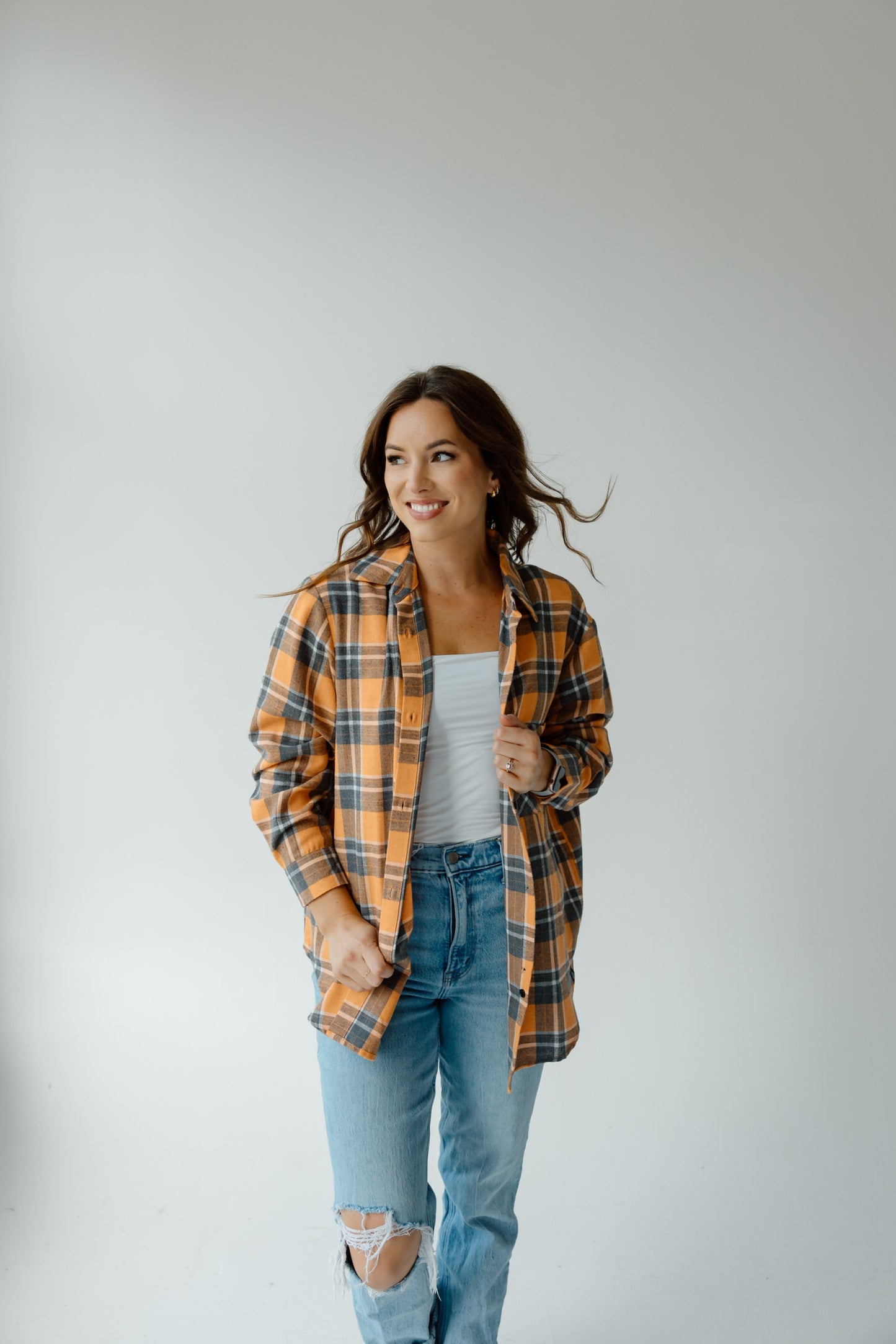Tennessee Oversized Plaid Button Up