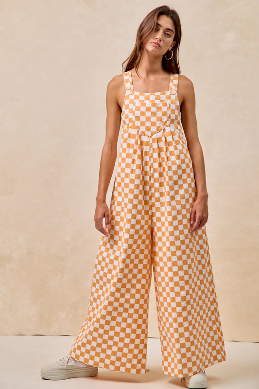 GAMEDAY THEME PLAID PRINTED OVERALL