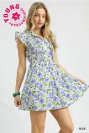 Ruffle Sleeveless Mini Dress