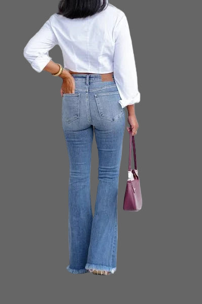 JUDY BLUE HW Pintuck Flare